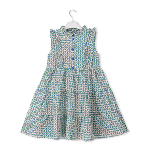 Royal Green Cotton Dress